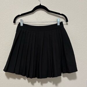 Commense Black Pleated Mini Skirt Skort